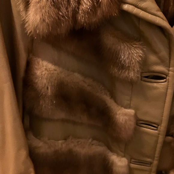 Mink / leather , Taylor made in NY - Picture 3 of 5